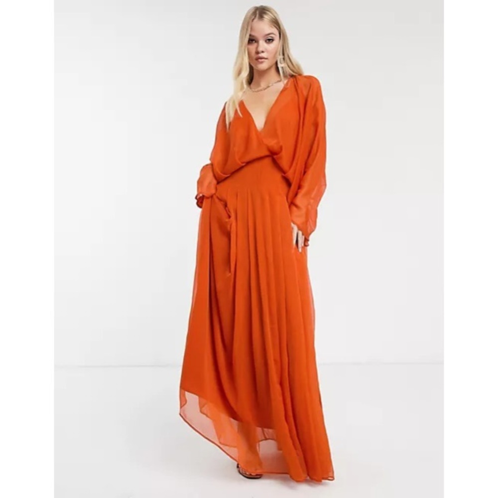 New Asos some sleeve maxi dress sz 2